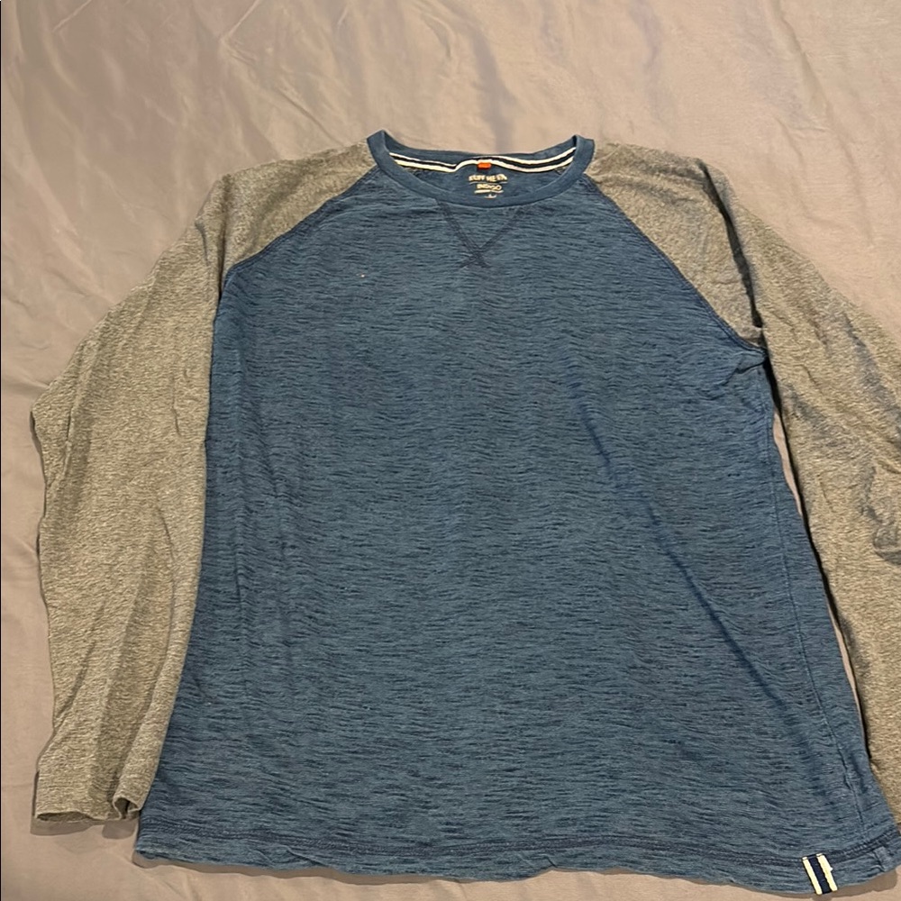 Ruff Hewn Blue and Gray Long Sleeve Tees